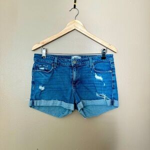 Paige Hot Shorts Denim Jeans Distressed SZ 29